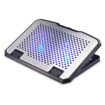 0208202466acc53c3a3e6 Hama Aluminium Quiet Laptop Cooler, Tiltable, 2 Blue LED Fans, Up to 15.6" laptops, Black - Black Antler