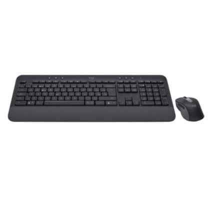 0608202466b2828283754 Logitech Signature MK650 Wireless Keyboard and Mouse Kit, SilentTouch, Palm Rest, 4000 DPI Mouse, Graphite - Black Antler