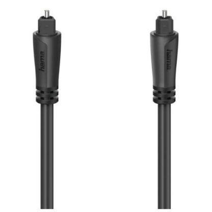 0708202466b3cf147f902 Hama Audio Optical Fibre Cable, ODT Plug (Toslink), 3 Metre - Black Antler