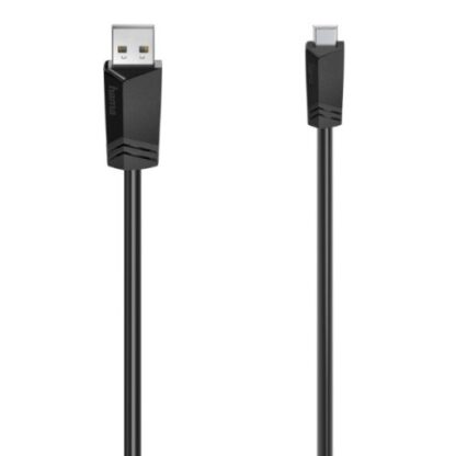 0808202466b420e584fb3 Hama Mini USB Cable, USB-A Male to USB Mini B Male, USB 2.0, 0.75 Metre, Black - Black Antler