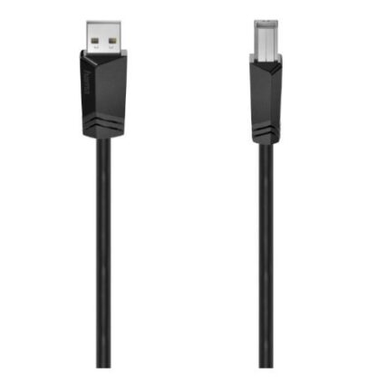 0808202466b42173b26c0 Hama USB-A to USB-B Cable, USB 2.0, 3 Metre, Black - Black Antler