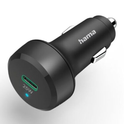 0808202466b52190b07e8 Hama USB-C Fast Charge Car Adapter, Power Delivery, Qualcomm 3.0, 25W, Black - Black Antler