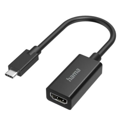 0808202466b5551b8f8c7 Hama USB-C Male to HDMI Female Cable, Ultra-HD 4K, Black - Black Antler