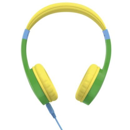 1208202466ba663237583 Hama Kids Guard Childrens Headset, Volume Limiter, Microphone, Flexible Headband, Inline Controls, Green/Yellow - Black Antler