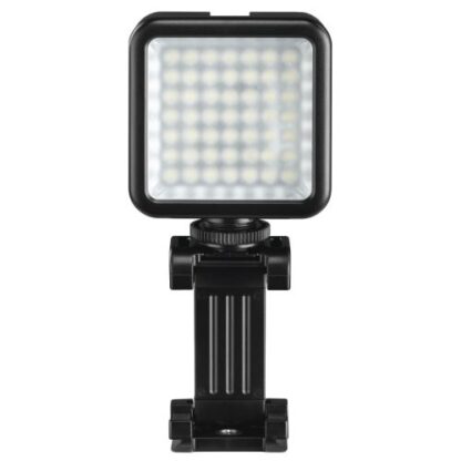 1208202466ba6f0a4e44d Hama 49 BD Portable LED Spotlight, Phone Holder, 6.4mm Tripod Thread, Flash Shoe Foot - Black Antler