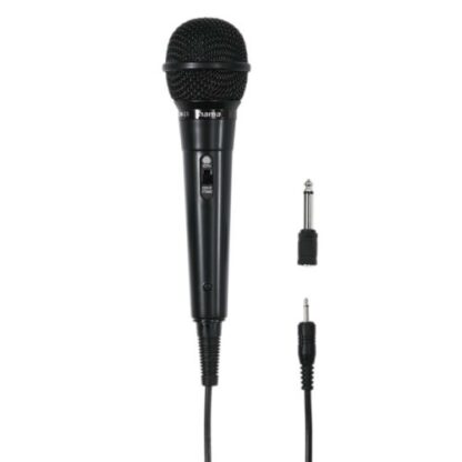 1208202466ba786e8be44 Hama DM 20 Dynamic Microphone, 3.5mm Jack (6.35mm Adapter), 2.5 Metre Cable - Black Antler