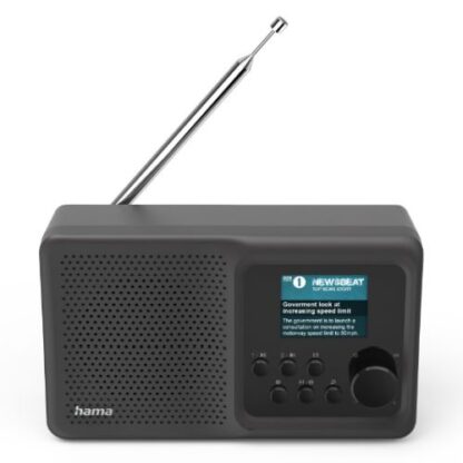 1308202466bb6e064eaf3 Hama DR5BT Digital Radio, FM/DAB/DAB+, Bluetooth, USB, Rechargeable Battery - Black Antler