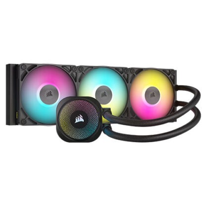 1308202466bbc9769274e Corsair iCUE LINK TITAN 360 RX RGB Liquid CPU Cooler, RX120 RGB Magnetic Dome Fans, 20 LED Pump Head, iCUE LINK Hub Included, Black - Black Antler