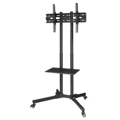 1408202466bcbc9be67f2 Hama Trolley Mobile TV Stand, Up to 75" TVs, 40kg Max, 4 Castors w/ Breaks, Height-Adjustable, Cable Manager, VESA up to 600 x 400 - Black Antler