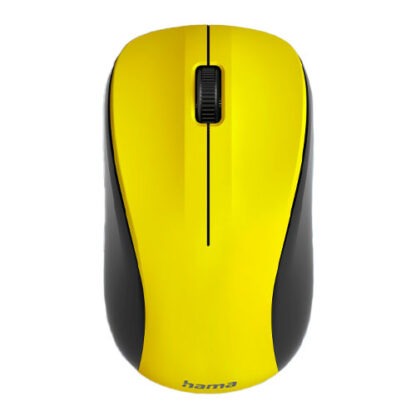 1408202466bcf5b17800c Hama MW-300 V2 Wireless Optical Mouse, 3 Buttons, Quiet, Ambidextrous, Yellow/Black - Black Antler