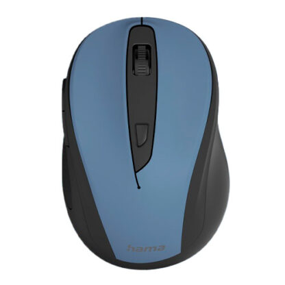 1408202466bcf5e1bb8fc Hama MW-400 V2 Compact Wireless Optical Mouse, 6 Buttons, 800-1600 DPI, Black/Blue - Black Antler