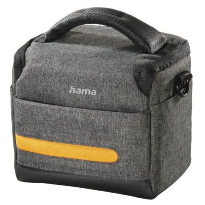 1408202466bd0380cd601 Hama Terra 110 Camera Bag, Belt Loop, Shoulder Strap, Removable Divider, Grey, 15.5 x 10 x 13 cm Compartment - Black Antler