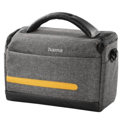 1408202466bd03bdee7b9 Hama Terra 135 Camera Bag, Shoulder Strap, Trolley Strap, Removable Divider, Grey, 23 x 9.5 x 14 cm Compartment - Black Antler