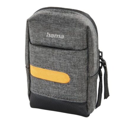 1408202466bd03bf233b1 Hama Terra 60H Compact Camera Case, Belt Loop, Neck Strap, Grey, 6.5 x 3 x 11 cm Compartment - Black Antler