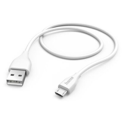 1408202466bd194acb051 Hama USB-A to Micro USB Quick Charging Cable, USB 2.0, 1.5 Metre, White - Black Antler