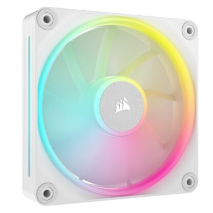 1608202466bf540053f33 Corsair iCUE LINK LX120 12cm PWM RGB Case Fan, 18 RGB LEDs, Magnetic Dome Bearing, 2400 RPM, White, Single Fan Expansion Kit - Black Antler