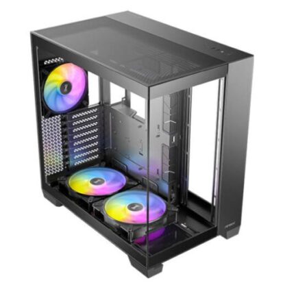 1908202466c3593131c4e Antec C8 ARGB Gaming Case w/ Glass Side & Front, E-ATX, 3x ARGB Fans, ARGB PWM Fan Hub, Dual Chamber, Mesh Panels, USB-C, Black - Black Antler