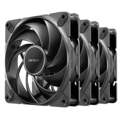 1908202466c3b72513f46 Antec Tranquil 120 PWM 12cm Case Fans (3-Pack), Fluid Dynamic Bearing, Daisy-Chain 4-Pin, 400-2000 RPM, Black - Black Antler