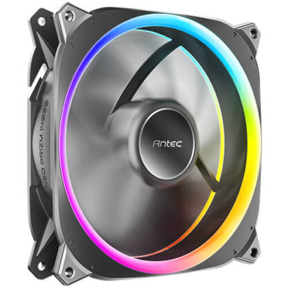 2308202466c8bdd50575d Antec Neo Prizm T3 140 ARGB PWM 14cm Case Fan, 30mm Thick, Hydro Bearing, 600-1500 RPM, Black - Black Antler