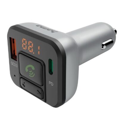 2308202466c8d949bbd8f Hama FM Transmitter with Bluetooth and Hands-Free, microSD Slot, USB-A QC 3.0, USB-C PD - Black Antler