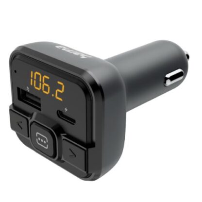 2308202466c8d9a6acc54 Hama FM Transmitter with Bluetooth, microSD Slot, USB-A, USB-C - Black Antler