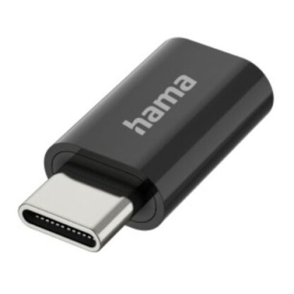 2308202466c90f657f04e Hama USB 2.0 OTG Adapter, USB-C Male to Micro USB Female, 480Mbps - Black Antler