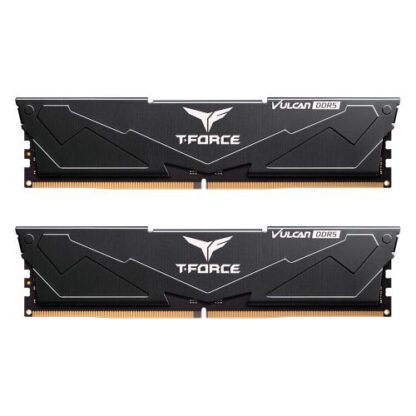 0109202466d4769c9389e Team T-Force Vulcan 32GB Kit (2 x 16GB), DDR5, 5600MHz (PC5-44800), CL38, ECC, XMP 3.0, PMIC, DIMM Memory, Black - Black Antler