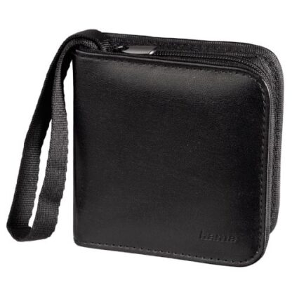 0309202466d769bedb69f Hama Memory Card Case, Large, Faux Leather, Black, 8.8 x 2.6 x 9.2 cm Compartment, Max 12 Cards - Black Antler