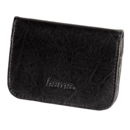 0309202466d769f8eaa23 Hama Universal Memory Card Case, Small, Faux Leather, Black, 10 x 0.5 x 7.3 cm Compartment, Max 4 Cards - Black Antler