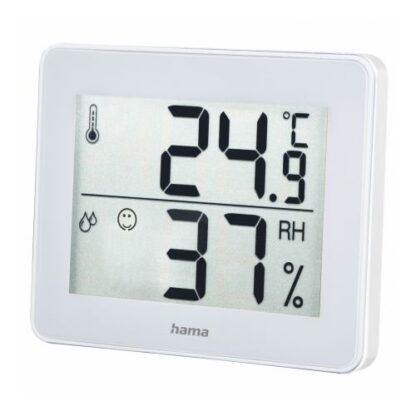 0309202466d77cae12e4f Hama TH-130 Thermo/Hygrometer - Thermometer, Hygrometer, Comfort Indicator, White - Black Antler