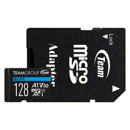 0609202466db48eeb1dda Team 128GB Elite A1 Micro SDXC Card with SD Adapter, UHS-I Class 3, U3, A1 App Performance, 100MB/s - Black Antler