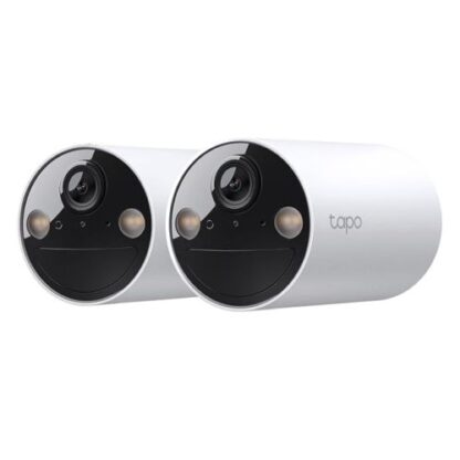 1009202466e0a869cb74f TP-LINK (TAPO C410) Smart Wire-Free 2K Indoor/Outdoor Security Cameras (2-Pack), 6400mAh Battery, Colour Night Vision, AI Detection, Alarms, 2-Way Audio, No Hub Required - Black Antler