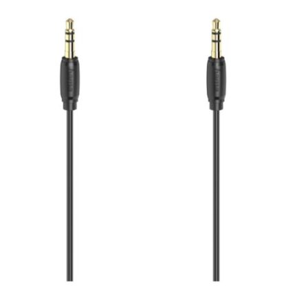 1209202466e3590a7c385 Hama 3.5mm Jack Stereo Cable, Male to Male, Gold-Plated, Ultra-thin, 3 Metre - Black Antler