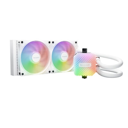 2509202466f41742c9884 Be Quiet! Light Loop 240mm ARGB Liquid CPU Cooler, 2x Light Wings LX PWM Fans, ARGB Cooling Block, ARGB-PWM-Hub, White - Black Antler