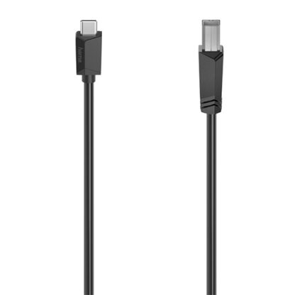 2509202466f42112d5c86 Hama USB-C to USB-B Cable, USB 2.0, 1.5 Metre, Black - Black Antler