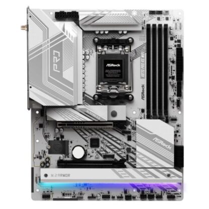 0110202466fb6f67265a9 Asrock X870 PRO RS WIFI, AMD X870, AM5, ATX, 4 DDR5, HDMI, 2 USB4, Wi-Fi 7, 2.5G LAN, RGB, 3x M.2 - Black Antler