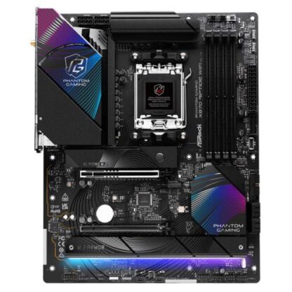 0110202466fb6f69e1a59 Asrock X870 RIPTIDE WIFI, AMD X870, AM5, ATX, 4 DDR5, HDMI, 2 USB4, Wi-Fi 7, 2.5G LAN, RGB, 3x M.2 - Black Antler