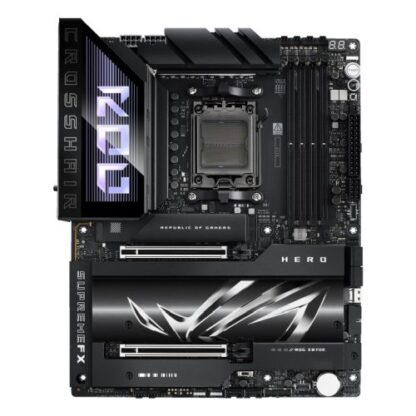 0110202466fb758c42fd6 Asus ROG CROSSHAIR X870E HERO, AMD X870E, AM5, ATX, 4 DDR5, HDMI, 2 USB4, Wi-Fi 7, 5G & 2.5G LAN, PD 60W, RGB, 5x M.2 - Black Antler