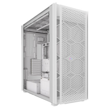 0210202466fcd027f04de Corsair iCUE LINK 9000D RGB Airflow Gaming Case w/ Glass Side, E-ATX, Dual System, Up to 18 Fans, InfiniRail Fan Mounting, iCUE LINK Hub, USB-C, Asus BTF Compatible, White - Black Antler