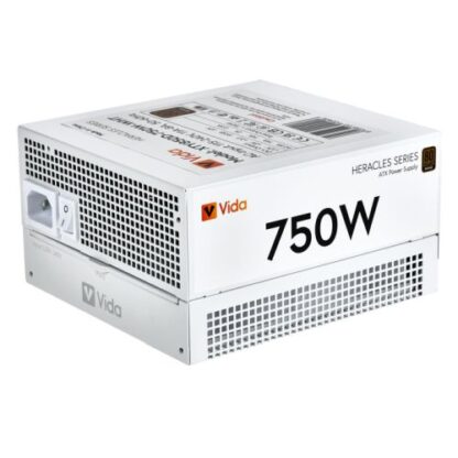 0310202466fe89025dfdf Vida 750W Heracles White ATX Gaming PSU, 80+ Bronze, 14cm Ultra-Quiet FDM Fan, Flat White Cables, Power Lead Not Included - Black Antler