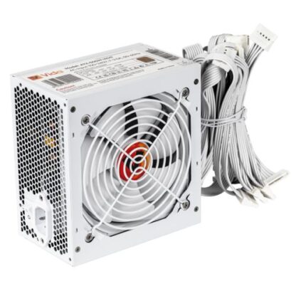 0310202466feb7e2b8181 Vida 500W ATX PSU, 80+ Bronze, Fluid Dynamic Ultra-Quiet Fan, PCIe, Flat White Cables, Power Lead Not Included, White - Black Antler