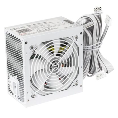 0310202466feb7e882b4c Vida Lite 650W ATX PSU, Fluid Dynamic Ultra-Quiet Fan, PCIe, Flat White Cables, Power Lead Not Included, White - Black Antler