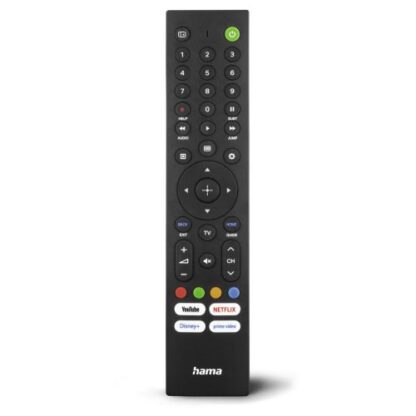 07102024670405257beb4 Hama Universal IR Remote Control for Sony TVs, Teachable, 4 App Buttons, 10m Range - Black Antler