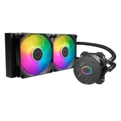 0810202467053e077b6b7 Cooler Master MasterLiquid 240L Core ARGB 240mm Liquid CPU Cooler, 2x ARGB PWM Fans, RGB Pump Head, Black - Black Antler