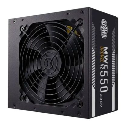 081020246705550603000 Cooler Master 550W MWE Bronze V2 230V ATX 2.52 PSU, Fully Wired, HDB Bearing Fan, 80+ Bronze - Black Antler