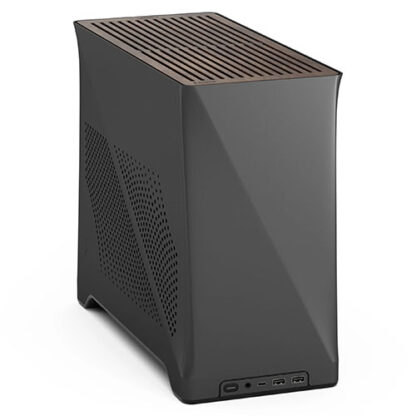 091020246706691dd3221 Fractal Design Era 2 ITX (Charcoal Grey) Compact Case w/ Walnut Top, Mini ITX, Requires SFX/SFX-L PSU, 2 Fans, 3-Slot GPU & 280mm Radiator Support, USB-C - Black Antler