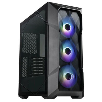 1110202467093c63a9ec5 Cooler Master MasterBox TD500 Mesh V2 Gaming Case w/ Glass Side, E-ATX, 3x ARGB Fans, ARGB Fan Hub, FineMesh Front, USB-C, Black - Black Antler