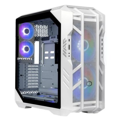 14102024670d540c12f6f Cooler Master HAF 700 Gaming Case w/ Glass Side, E-ATX, Multi Chamber, 5x ARGB Fans, ARGB Fan Hub, USB-C, White - Black Antler