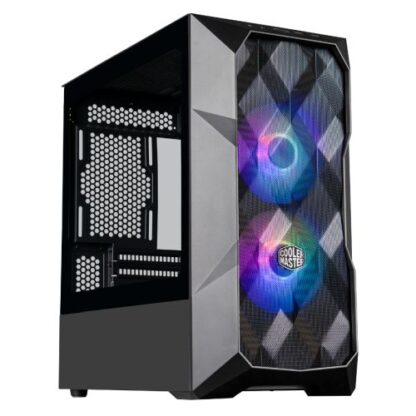 14102024670d5448b009d Cooler Master TD300 Mesh Gaming Case w/ Glass Side, Micro ATX, 2x ARGB Fans, ARGB/PWM Hub, 280mm Radiator Support, Black - Black Antler