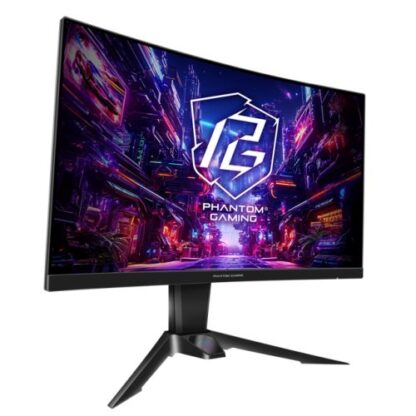 17102024671123c46e531 Asrock 27" Phantom Gaming QHD Curved Gaming Monitor (PG27QRT2A), 2560 x 1440, 1ms, 2 HDMI, DP, 180Hz, 95% DCI-P3, FreeSync, VESA - Black Antler